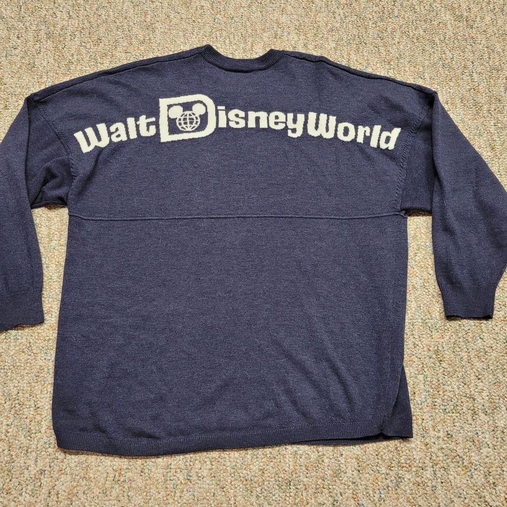 Disney Spirit Jersey Mens Small‎ Navy Blue Walt Disney World Knit Top Sweater